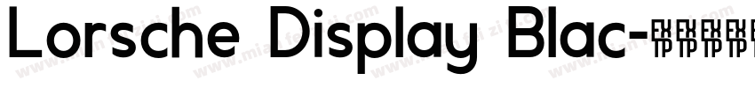 Lorsche Display Blac字体转换